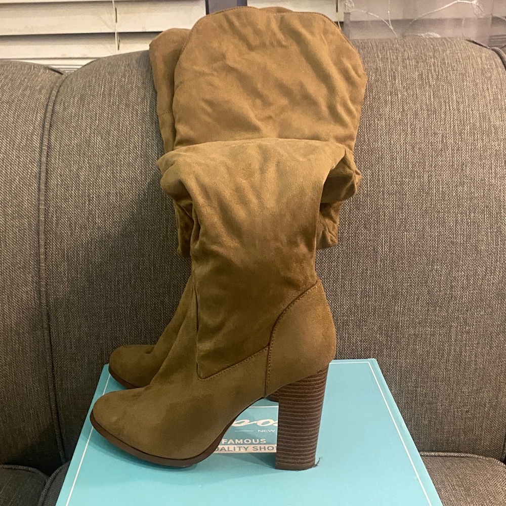 Brown Suede Women's Thigh High Boots
